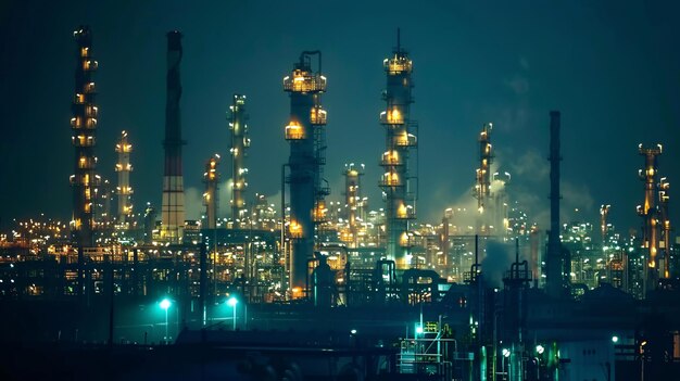 Oil Refineries. This image is synthetic.
